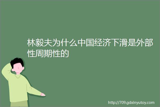 林毅夫为什么中国经济下滑是外部性周期性的